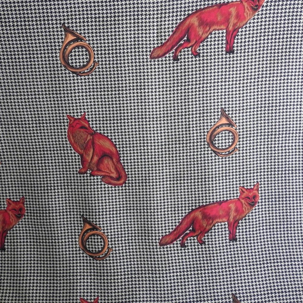 Herman Geist Fox And Trumpets Two Ply Shawl From 1980s